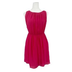 Alice + Olivia Hot Barbie Pink Mini Silk Dress